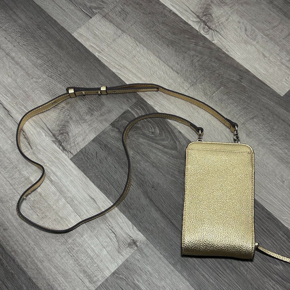 Vince Camuto Gold Leather Crossbody